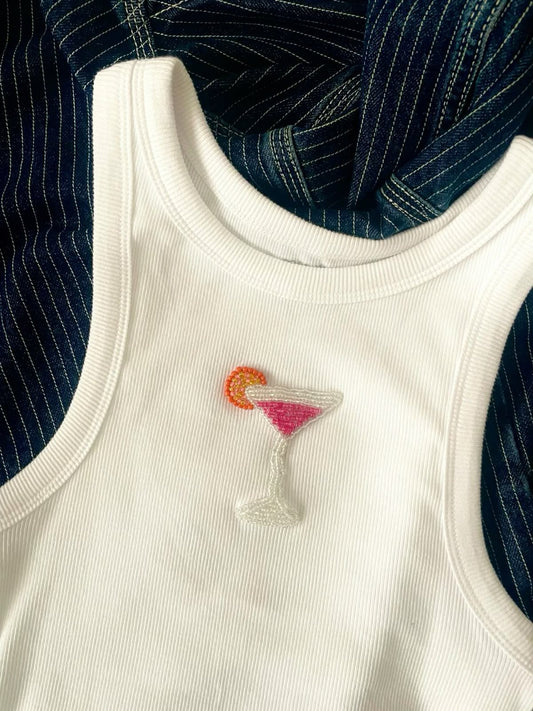 Wine glass applique top