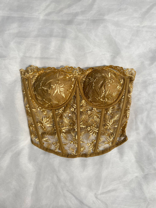Golden Lacey corset top