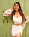 Snow Petal Lacey Top and Skirt with gloves