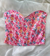 All Eyes On You Heart Corset Top Pink