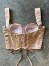 Banaras Brocade Baby Pink Corset Top