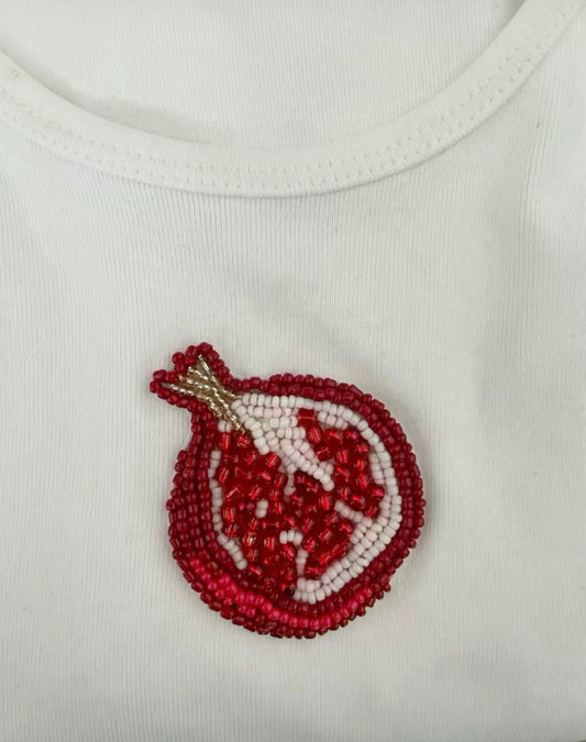 Pomegranate Applique Top