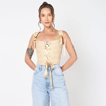 Yellow Mellow Corset Top