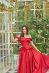 Red lehenga with Corset