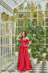 Red lehenga with Corset