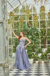 Purple satin lehenga