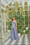 Purple satin lehenga