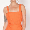 Orange Midi Dress