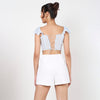 Blue Gabriel Lacey Corset Top