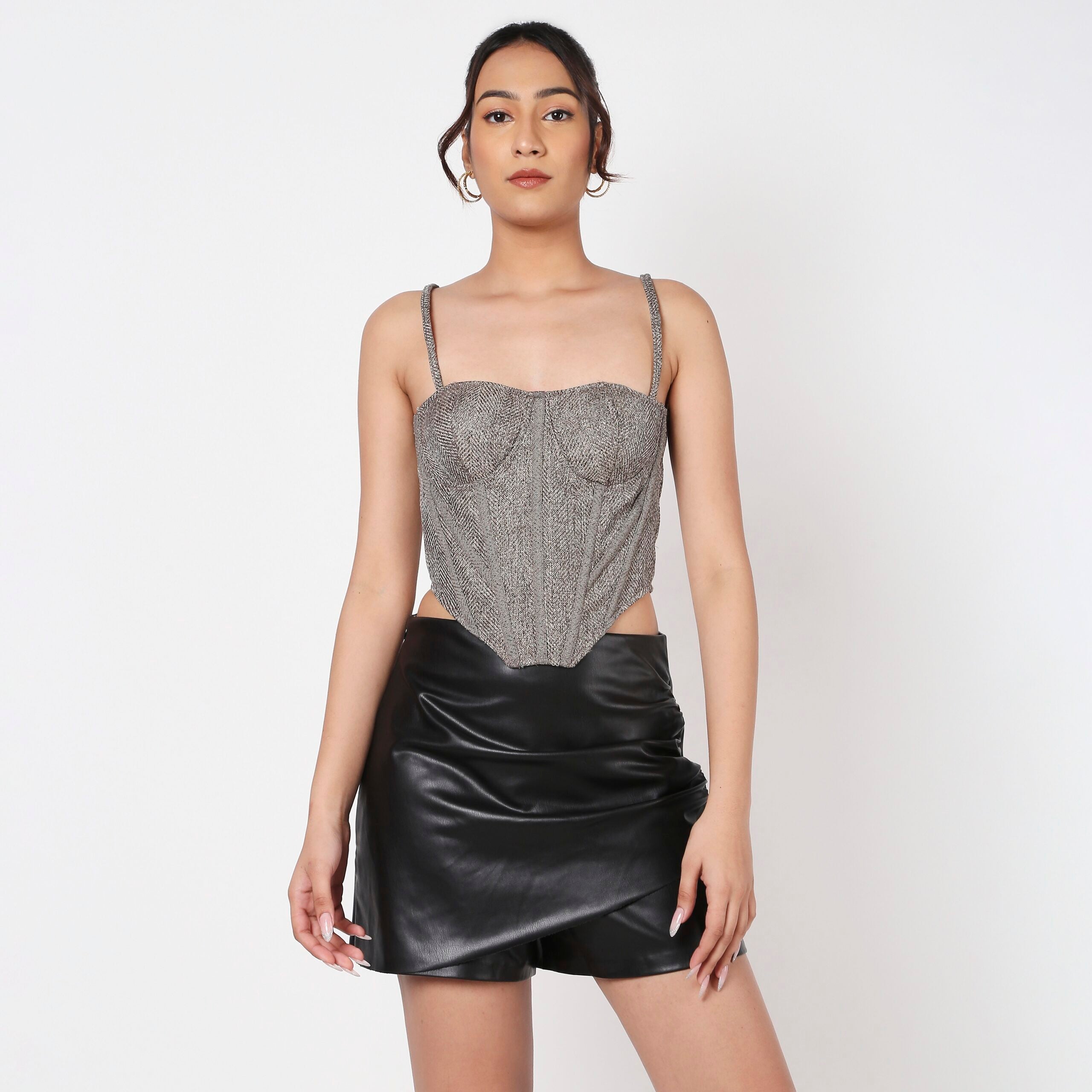 Jute Textured Corset Top – Liyokki