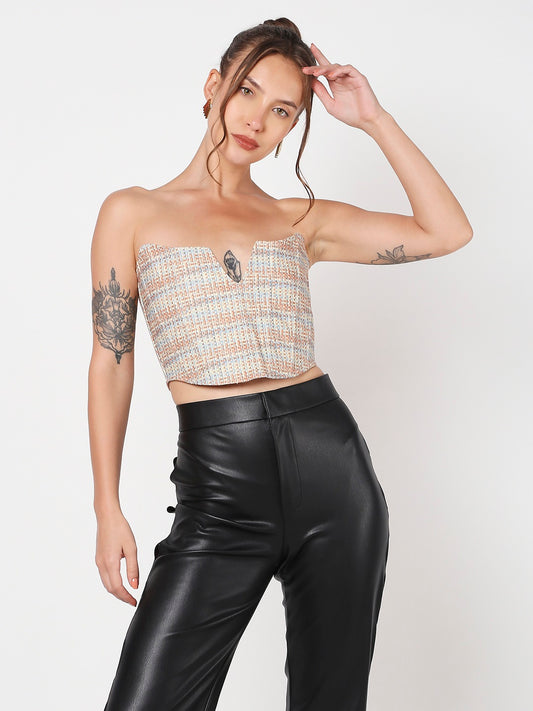 Chatai Brown Blue Tone corset