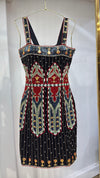 Midnight Maharani Beaded Dress with Cape