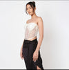 White pearl coset top