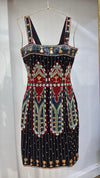 Midnight Maharani Beaded Dress with Cape