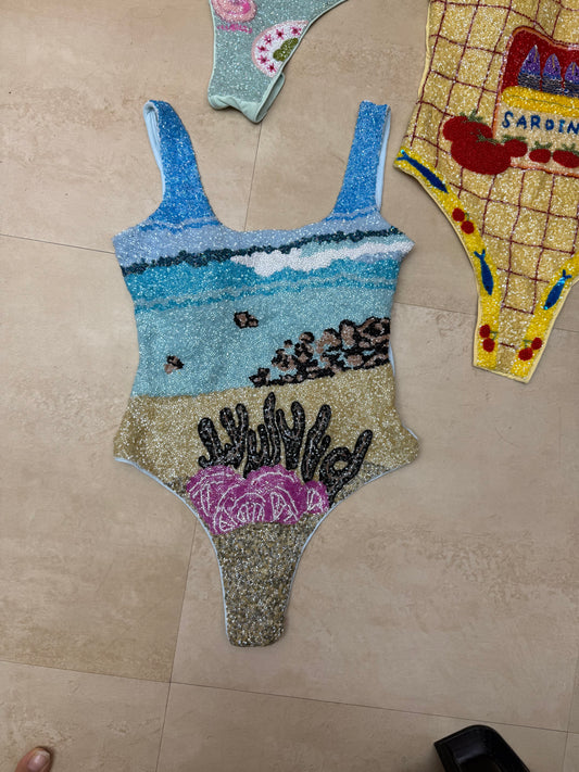 Scenic Beaded Swimwear