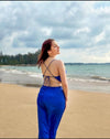 Blue satin co ord set