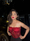 Jingle Red corset top