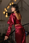 Red Satin Pants