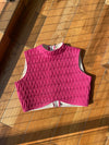 Rose leather corset top