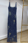 Midnight Garden Beaded Column Gown