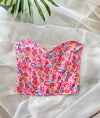 All Eyes On You Heart Corset Top Pink