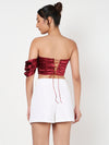 Unicorn Red satin corset