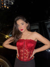 Jingle Red corset top