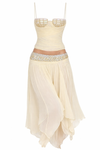 Butter yellow summer CO-ORD Skirt and Top