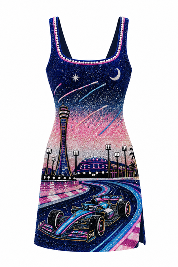 Pappaya Stardust Beaded Dress🏎️🤍