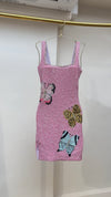 Butterfly Blush Embellished Mini Dress