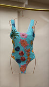Tropical Beaded Ocean One Piece swimwear