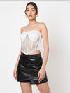 White rhinestone corset top