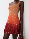 Ombre Fiery Toss Dress