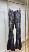 Black Mesh Pants