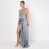 Grey Satin Dress