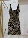 Wild Luxe Leopard Print Beaded Mini Dress