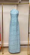 Ice Cube Couture Crystal Tiled Column Gown