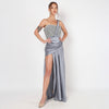 Grey Satin Dress