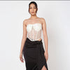 White pearl coset top