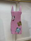Butterfly Blush Embellished Mini Dress