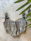 Iris Blue Brocade Corset Top