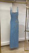 Blue-tifully Cosmic Beaded Dress