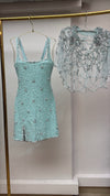 Mermaid On Mute Mint Beaded Dress
