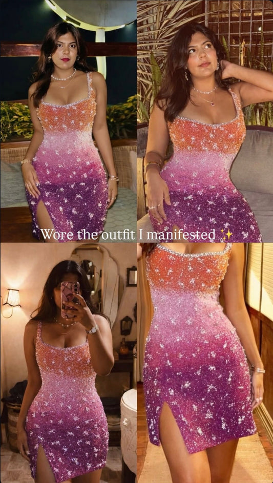 Ombre bubblegum dress