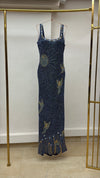 Midnight Garden Beaded Column Gown