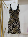 Wild Luxe Leopard Print Beaded Mini Dress