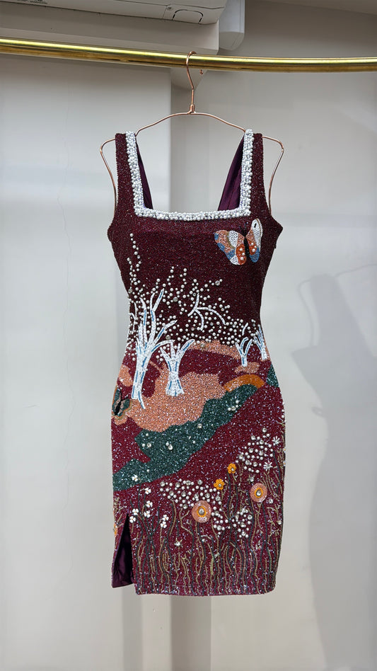 Lost Scenic Beaded Dress🌴