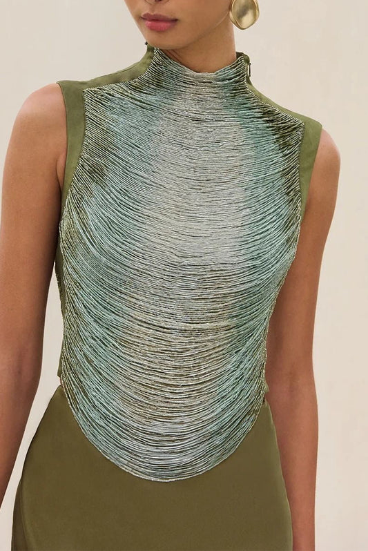 Olive Nocturne Top & skirt