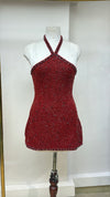 Cherry Bombshell Beaded Dress