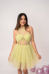 Ariel Green Corset Flare Dress